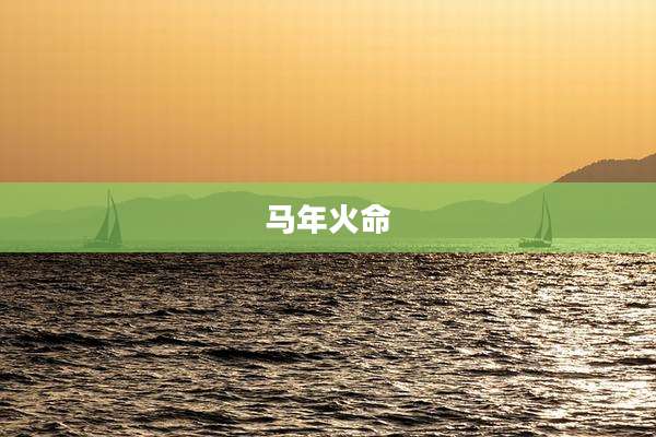 马年火命
