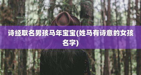 诗经取名男孩马年宝宝(姓马有诗意的女孩名字)