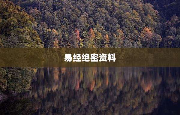 易经绝密资料