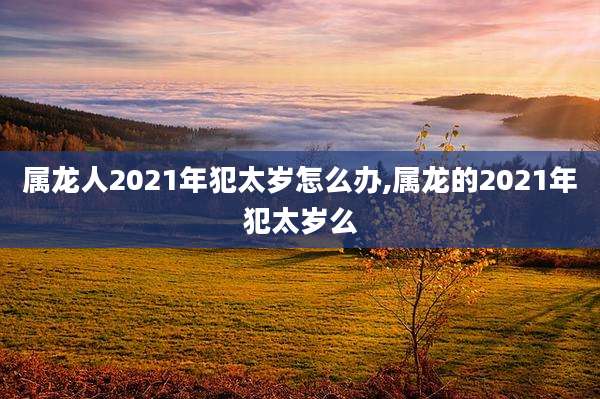 属龙人2021年犯太岁怎么办,属龙的2021年犯太岁么