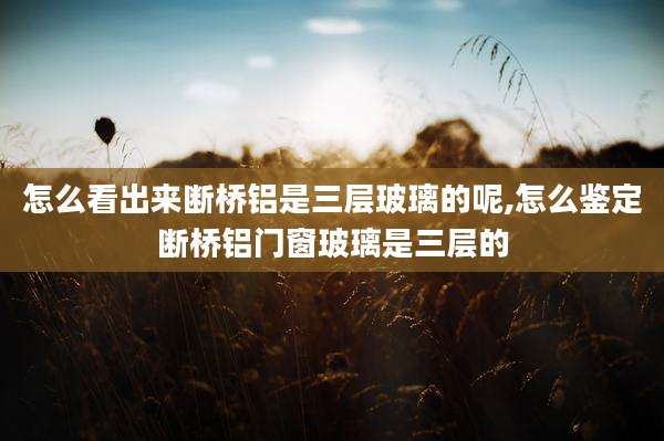 怎么看出来断桥铝是三层玻璃的呢,怎么鉴定断桥铝门窗玻璃是三层的