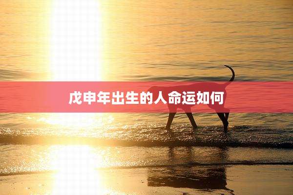 戊申年出生的人命运如何