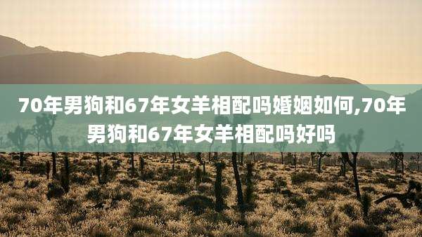 70年男狗和67年女羊相配吗婚姻如何,70年男狗和67年女羊相配吗好吗