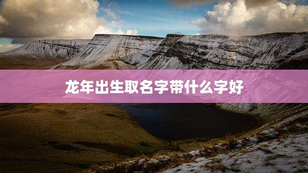 龙年出生取名字带什么字好