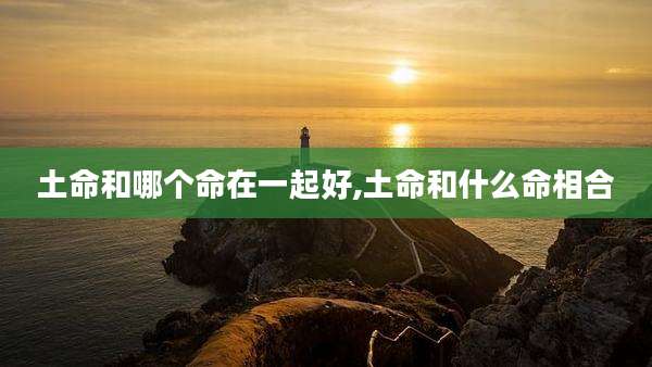 土命和哪个命在一起好,土命和什么命相合
