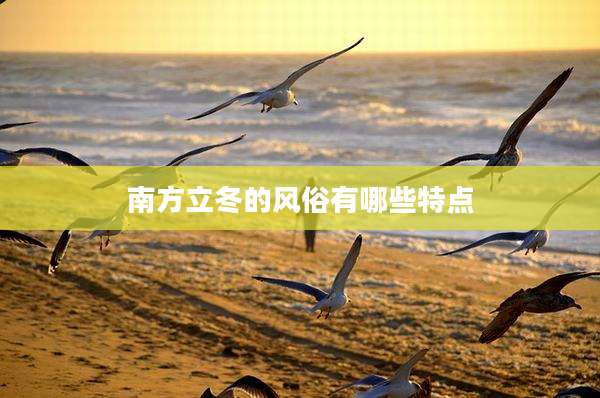 南方立冬的风俗有哪些特点