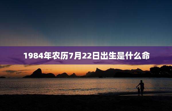 1984年农历7月22日出生是什么命