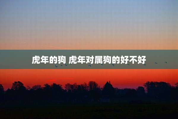 虎年的狗 虎年对属狗的好不好