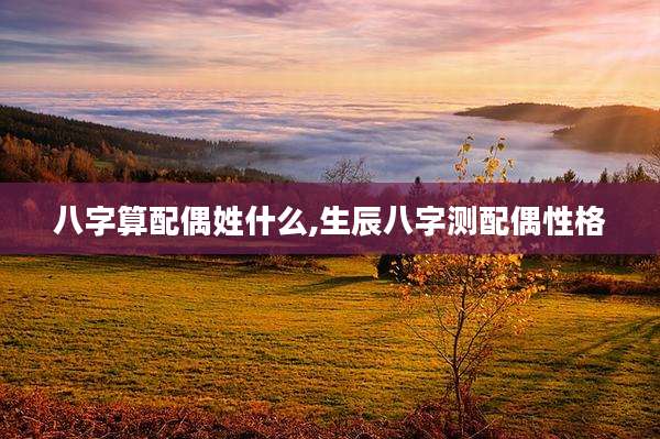 八字算配偶姓什么,生辰八字测配偶性格