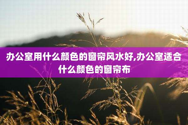 办公室用什么颜色的窗帘风水好,办公室适合什么颜色的窗帘布