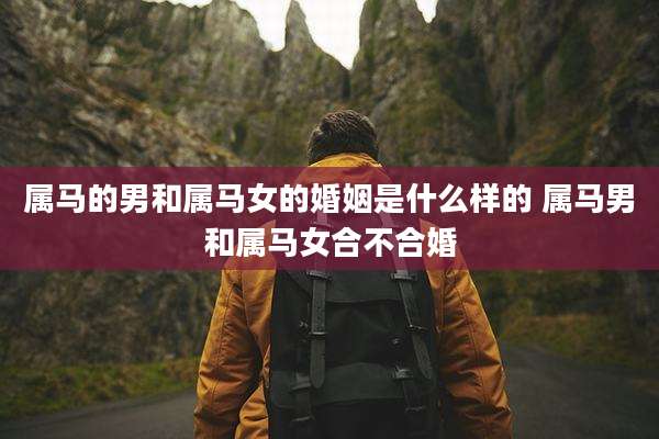 属马的男和属马女的婚姻是什么样的 属马男和属马女合不合婚