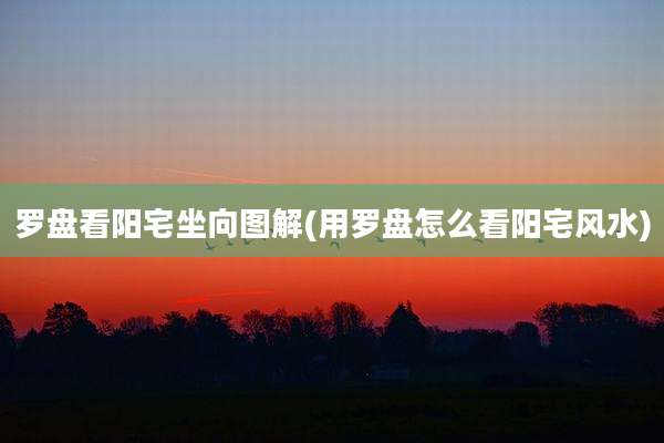 罗盘看阳宅坐向图解(用罗盘怎么看阳宅风水)