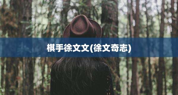 棋手徐文文(徐文奇志)