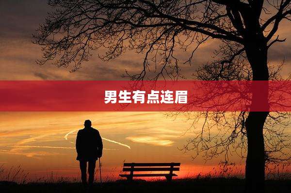 男生有点连眉