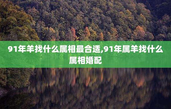 91年羊找什么属相最合适,91年属羊找什么属相婚配