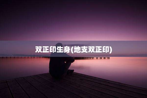 双正印生身(地支双正印)
