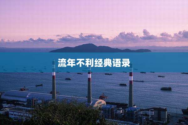 流年不利经典语录