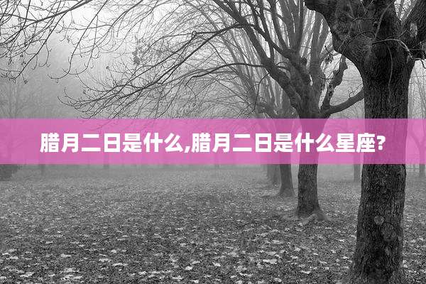 腊月二日是什么,腊月二日是什么星座?