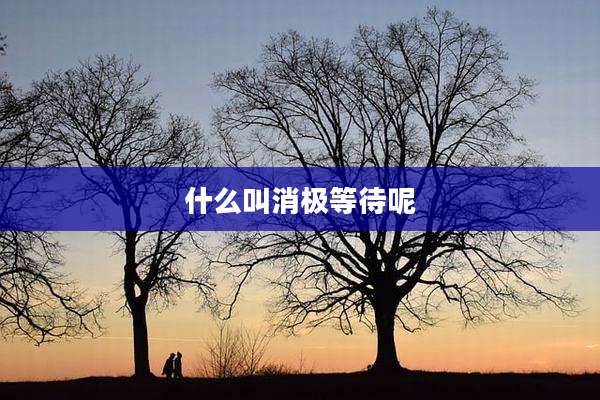 什么叫消极等待呢