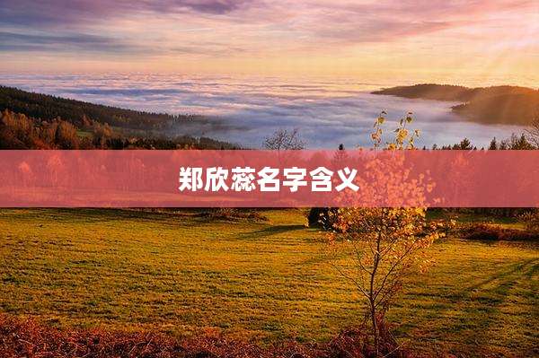 郑欣蕊名字含义