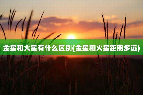 金星和火星有什么区别(金星和火星距离多远)