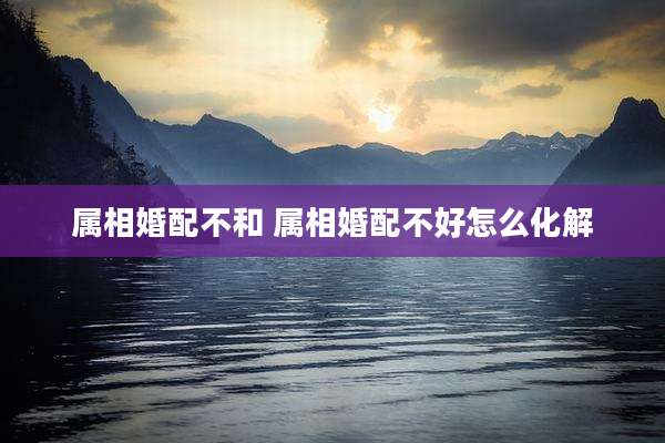 属相婚配不和 属相婚配不好怎么化解