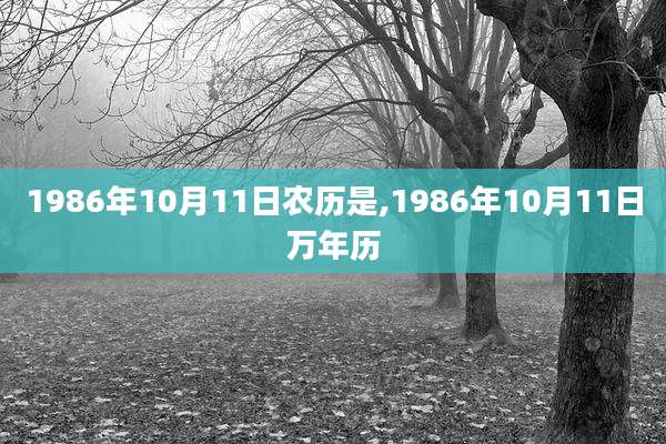 1986年10月11日农历是,1986年10月11日万年历