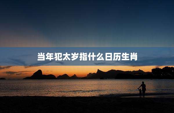 当年犯太岁指什么日历生肖
