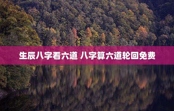 生辰八字看六道 八字算六道轮回免费