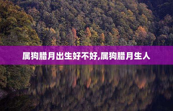 属狗腊月出生好不好,属狗腊月生人