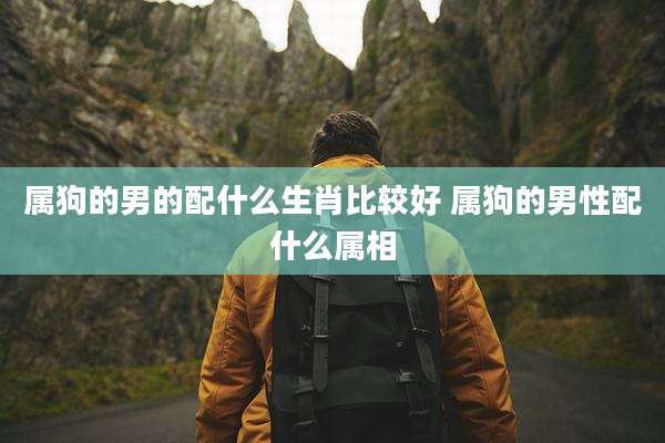 属狗的男的配什么生肖比较好 属狗的男性配什么属相