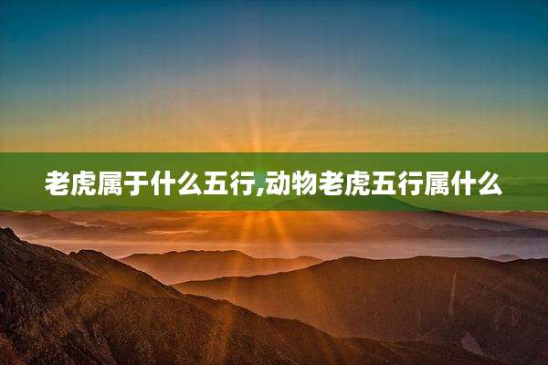 老虎属于什么五行,动物老虎五行属什么