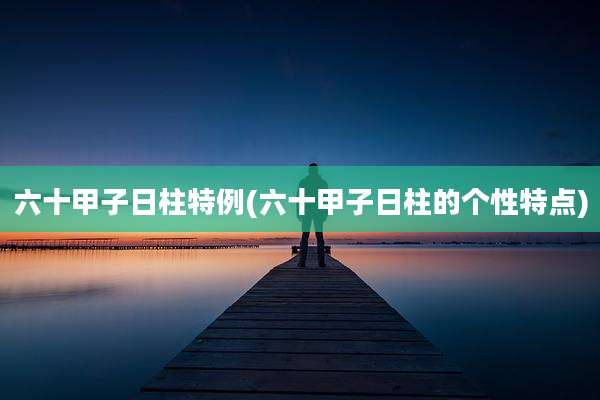 六十甲子日柱特例(六十甲子日柱的个性特点)