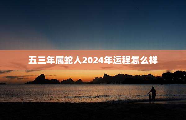 五三年属蛇人2024年运程怎么样