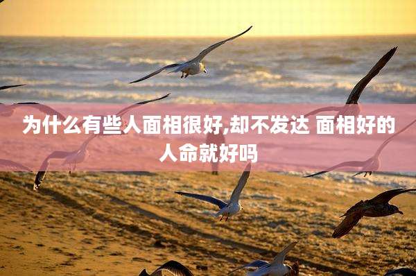 为什么有些人面相很好,却不发达 面相好的人命就好吗