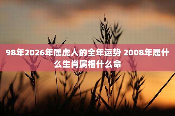 98年2026年属虎人的全年运势 2008年属什么生肖属相什么命