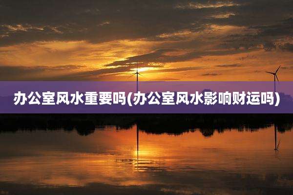办公室风水重要吗(办公室风水影响财运吗)