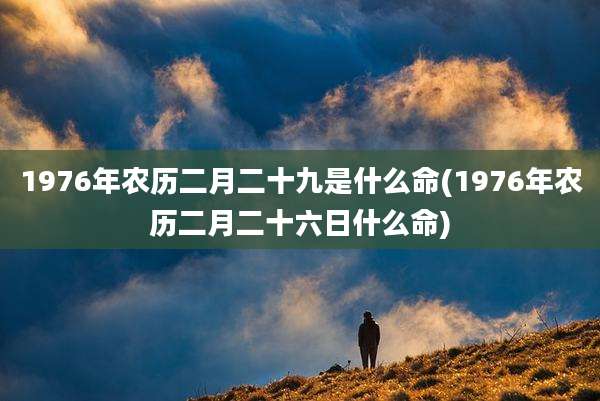 1976年农历二月二十九是什么命(1976年农历二月二十六日什么命)