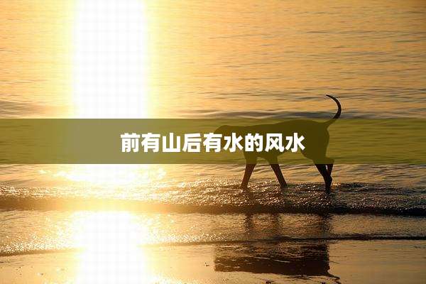 前有山后有水的风水