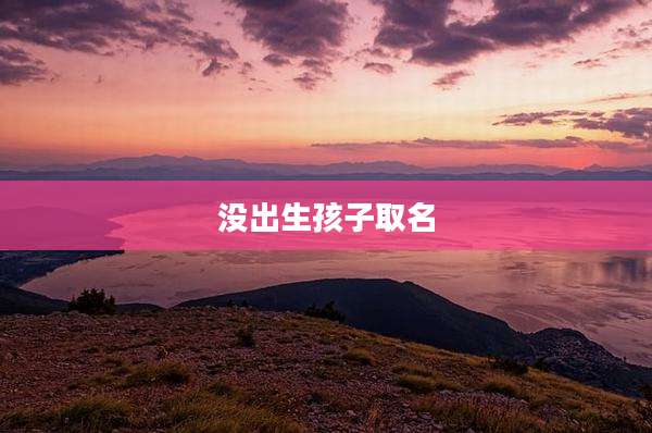 没出生孩子取名