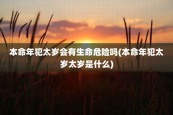 本命年犯太岁会有生命危险吗(本命年犯太岁太岁是什么)