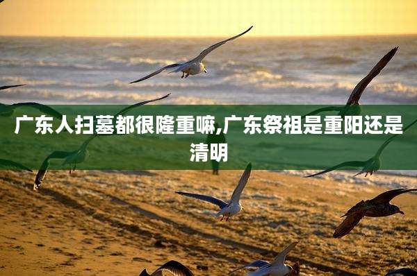 广东人扫墓都很隆重嘛,广东祭祖是重阳还是清明