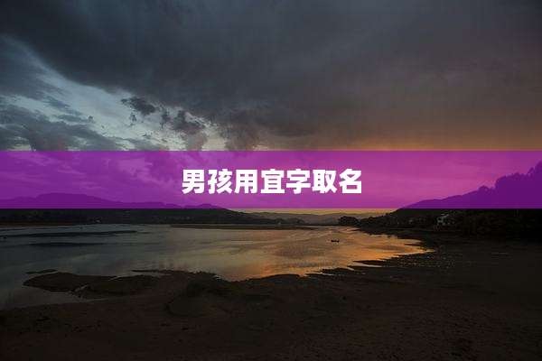 男孩用宜字取名
