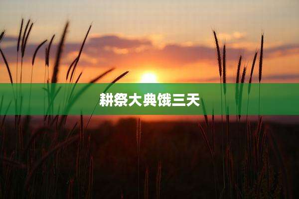 耕祭大典饿三天