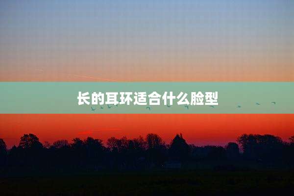 长的耳环适合什么脸型