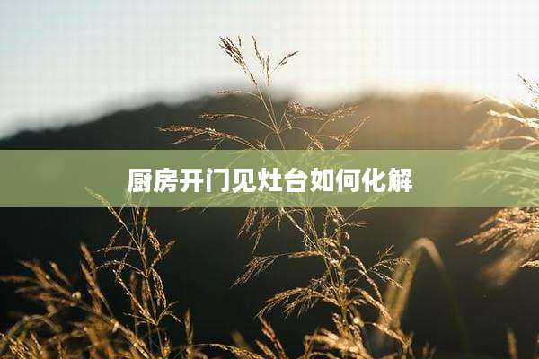 厨房开门见灶台如何化解