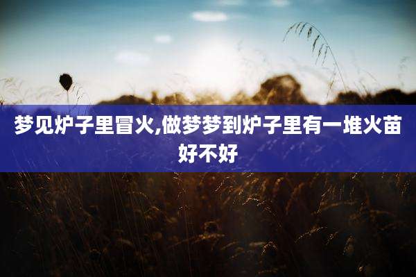 梦见炉子里冒火,做梦梦到炉子里有一堆火苗好不好