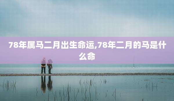 78年属马二月出生命运,78年二月的马是什么命