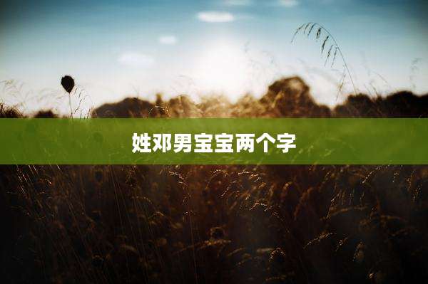 姓邓男宝宝两个字
