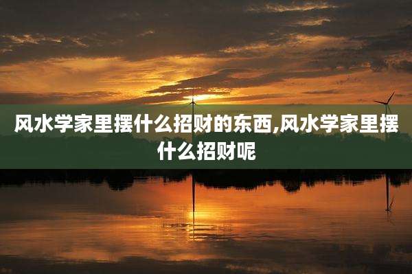 风水学家里摆什么招财的东西,风水学家里摆什么招财呢